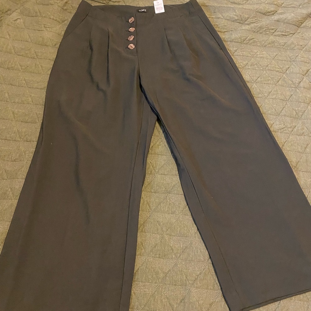 High waisted wide leg Loft pants